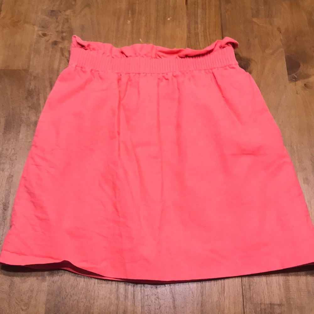 J. Crew Coral Pink High-Waisted Skirt